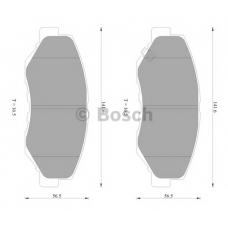 0 986 AB2 385 BOSCH Комплект тормозных колодок, дисковый тормоз