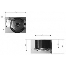 TKR 9233 TIMKEN Натяжной ролик, ремень грм