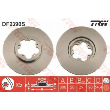 DF2390S TRW Тормозной диск
