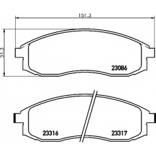 8DB 355 016-891 HELLA PAGID Комплект тормозных колодок, дисковый тормоз