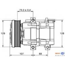 8FK 351 113-381 HELLA Компрессор, кондиционер