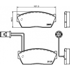 8DB 355 006-311 HELLA PAGID Комплект тормозных колодок, дисковый тормоз