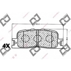 BP1138 DJ PARTS Комплект тормозных колодок, дисковый тормоз