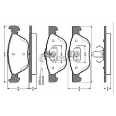 0 986 TB2 733 BOSCH Комплект тормозных колодок, дисковый тормоз