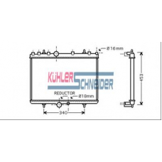 0703801 KUHLER SCHNEIDER Радиатор, охлаждение двигател