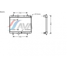 PEA2241 AVA Радиатор, охлаждение двигателя