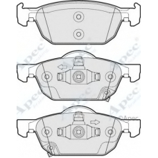PAD1692 APEC Комплект тормозных колодок, дисковый тормоз