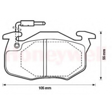 571525B BENDIX Комплект тормозных колодок, дисковый тормоз