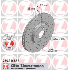 280.3166.52 ZIMMERMANN Тормозной диск