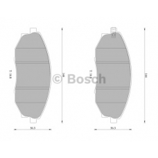 0 986 AB1 468 BOSCH Комплект тормозных колодок, дисковый тормоз