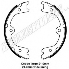 067.200 TRUSTING Комплект тормозных колодок, стояночная тормозная с