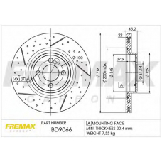 BD-9066 FREMAX Тормозной диск