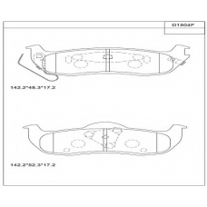 KD1504F ASIMCO Комплект тормозных колодок, дисковый тормоз