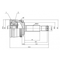 AW1510153A AYWIPARTS Шарнирный комплект, приводной вал