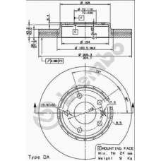 09.8937.10 BREMBO Тормозной диск