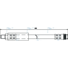 HOS3375 APEC Тормозной шланг