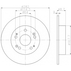 8DD 355 116-521 HELLA PAGID Тормозной диск