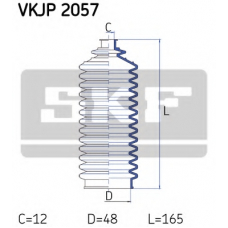 VKJP 2057 SKF Комплект пылника, рулевое управление