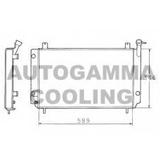 100641 AUTOGAMMA Радиатор, охлаждение двигателя