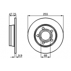 0 986 478 480 BOSCH Тормозной диск