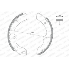152-2259 WEEN Комплект тормозных колодок