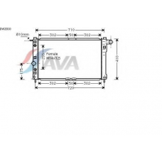 DW2010 AVA Радиатор, охлаждение двигателя