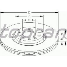 206 966 TOPRAN Тормозной диск