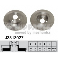 J3313027 NIPPARTS Тормозной диск
