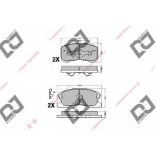 BP1013 DJ PARTS Комплект тормозных колодок, дисковый тормоз
