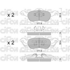 822-291-0 CIFAM Комплект тормозных колодок, дисковый тормоз