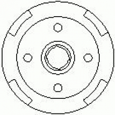 7D0103 KAWE Тормозной барабан