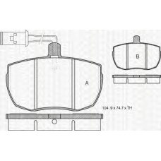 8110 17005 TRIDON Brake pads - front