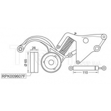 RPK010913/2 RPK Натяжитель ремня, клиновой зубча