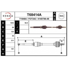 T68414A EAI Приводной вал