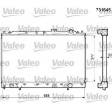 731645 VALEO Радиатор, охлаждение двигателя