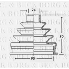 BCB2255 BORG & BECK Пыльник, приводной вал