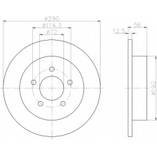 8DD 355 107-901 HELLA Тормозной диск