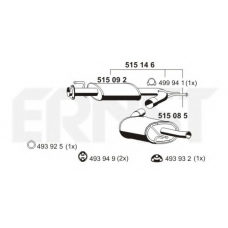 515146 ERNST Глушитель выхлопных газов конечный