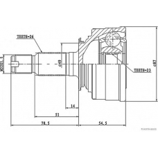 J2824015 HERTH+BUSS JAKOPARTS Шарнирный комплект, приводной вал