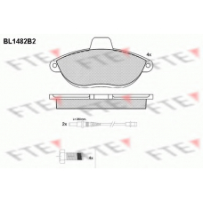 BL1482B2 FTE Комплект тормозных колодок, дисковый тормоз