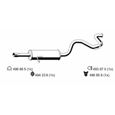 330183 ERNST Глушитель выхлопных газов конечный