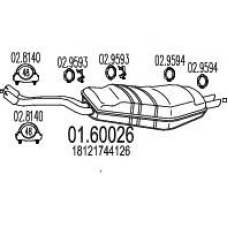 01.60026 MTS Глушитель выхлопных газов конечный