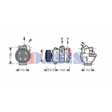 850682N AKS DASIS Компрессор, кондиционер