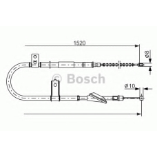 1 987 477 613 BOSCH Трос, стояночная тормозная система