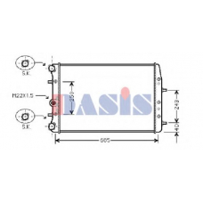 490009N AKS DASIS Радиатор, охлаждение двигателя