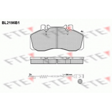 BL2196B1 FTE Комплект тормозных колодок, дисковый тормоз