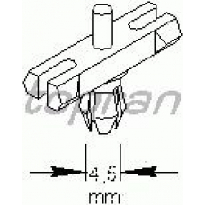 101 969 TOPRAN Зажим, молдинг / защитная накладка