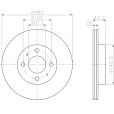 8DD 355 105-161 HELLA PAGID Тормозной диск