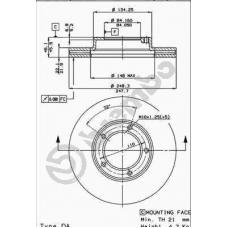 09.4858.10 BREMBO Тормозной диск