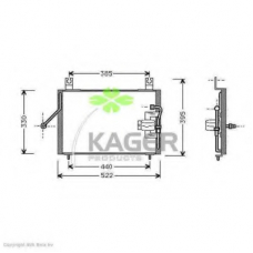 94-6059 KAGER Конденсатор, кондиционер